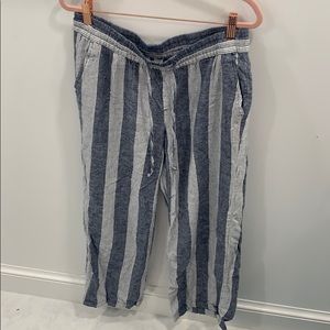 Blue and white Striped Old Navy pants